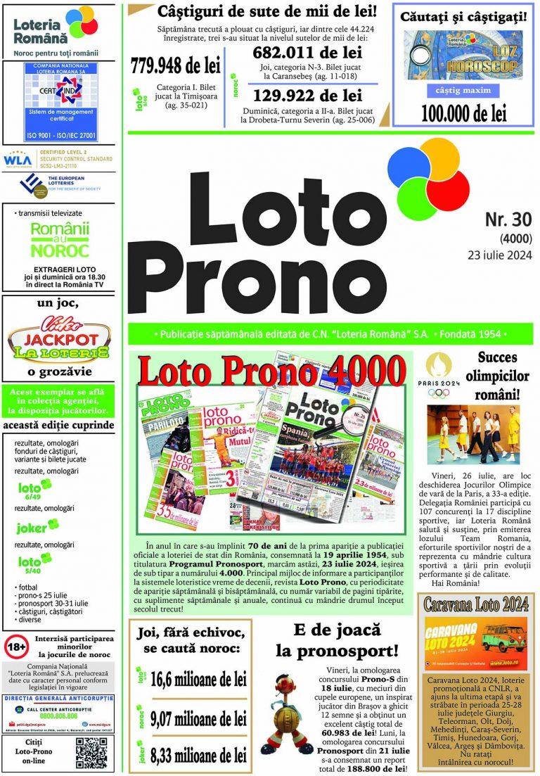 Revista Loto Prono – Loteria Romana